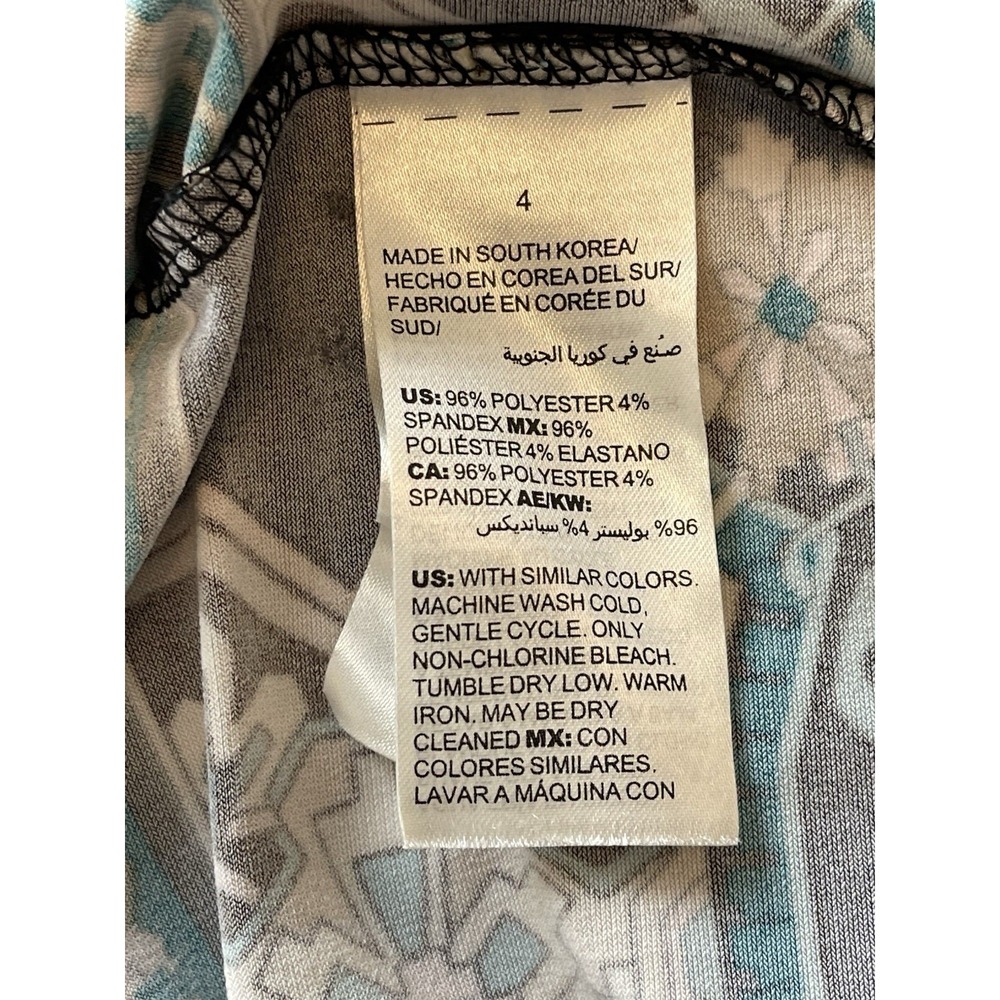 Women's Chico's Stretch Jersey Knit Medallion‎ Flutter Sleeve XXL Blouse Boho - Picture 4 of 7